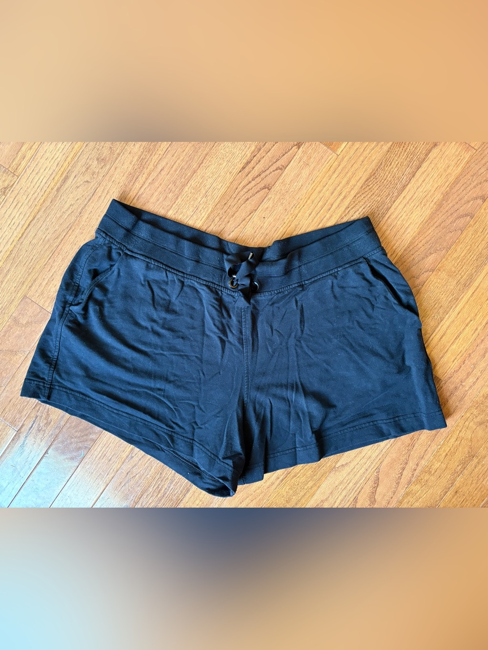Athleta Women's Black Drawstring Lounge Shorts Balanced Shortie 4”